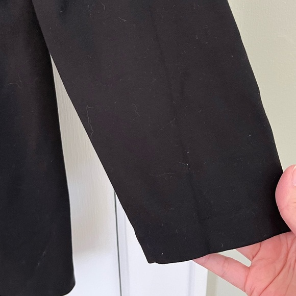 J. McLaughlin Catalina Cloth Black Ponte Collared 3/4 Sleeve Knit Top Small - Picture 3 of 11